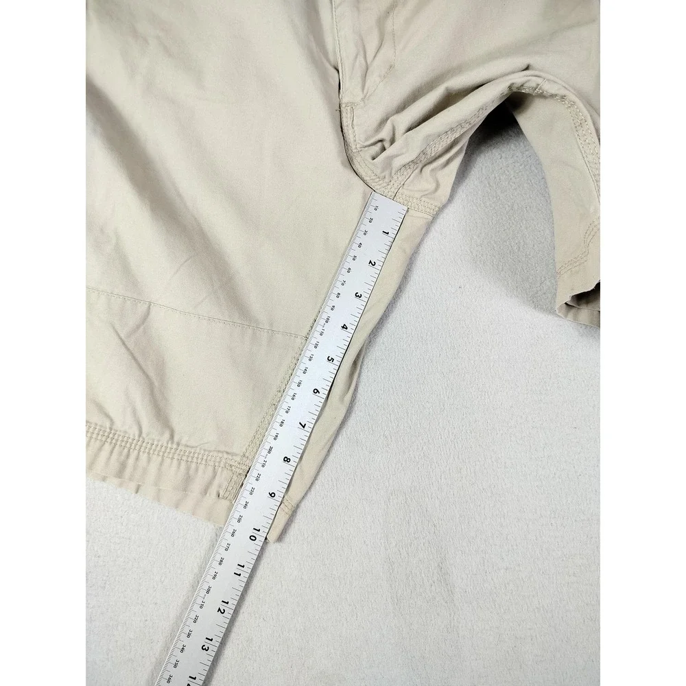 CSG Cargo Shorts Mens 38 Beige Elastic Waist Utility Pockets Gorpcore‎ Outdoors